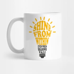 Shine From Within - Lightbulb Typography Mug